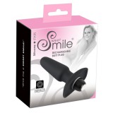 Sweet Smile SMILE Butt Plug - akkus, szilikon anál vibrátor (fekete)
