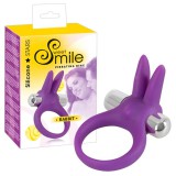 Sweet Smile SMILE Rabbit - vibrációs péniszgyűrű (lila)
