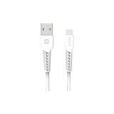 Swissten 71505531 USB Type-A apa - USB Type-C apa Adat és töltő kábel - Fehér (1m) (71505531)