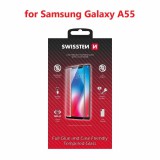 Swissten Case Friendly Samsung Galaxy A55 üvegfólia - fekete (54501849)