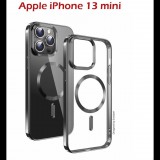 Swissten Clear Jelly MagStick Metallic iPhone 13 mini fekete tok (36500104)