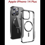 Swissten Clear Jelly MagStick Metallic iPhone 14 Plus fekete tok (36500108)