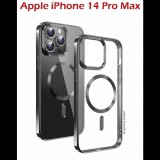 Swissten Clear Jelly MagStick Metallic iPhone 14 Pro Max fekete tok (36500109)