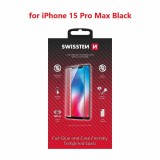 Swissten Full Glue Apple iPhone 15 Pro Max üvegfólia - fekete (54501842)