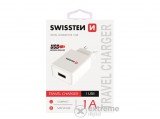 Swissten hálózati töltő adapter, 1 USB port, 1 A, fehér