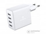 Swissten hálózati töltőadapter, 4XUSB, 20W, Smart IC, Fehér
