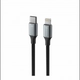 Swissten Textile II USB-C to Lightning 1,5m, fekete (71529203)