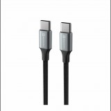 Swissten Textile II USB-C to USB-C 1,5m, fekete (71528203)