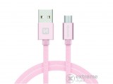 Swissten USB - micro USB adat- és töltőkábel, rozéarany, 2m