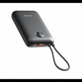Swissten Voltbox 35 W 20000 mAh beépített USB-C és Lightning kábellel, fekete (22013937)