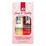 System Jo JO System Sweet & Bubble - ízes síkosítók - pezsgő-csokis eper (2db)