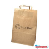 Szalagfüles papírtáska 32x15x44cm Bluering(R) barna