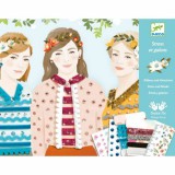 Szalagok és strasszkövek - Kreatív készlet - Ribbons and rhinestones - Djeco