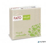 Szalvéta, 1/4 hajtogatott, 33x33 cm, FATO "Natural Style", havanna barna