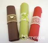 Szalvétagyűrű csipke drapp