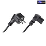 Számítógép hálózati tápkábel 3m 90 fok