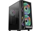 Számítógépház Aerocool AirHawk Duo RGB ATX Fekete Edzett üveg