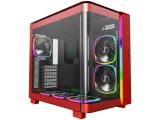 Számítógépház Montech KING 95 PRO Midi torony, ARGB, edzett üveg, piros