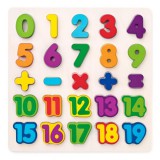 Számok fa formapuzzle 25db-os - Woodyland