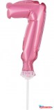 Számok Rózsaszín 7-es Pink szám fólia lufi tortára 13 cm
