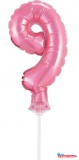 Számok Rózsaszín 9-es Pink szám fólia lufi tortára 13 cm