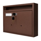 SZÉF NAGYKER® Budapest társasházi postaláda barna színben | Beltéri, kulcsos zárral