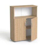 Szekrény, 3 rendező magas, kombinált, polcos, MAYAH Freedom SV-09, kőris (IBXSZ09K)