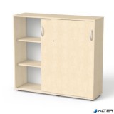 Szekrény, 3 rendező magas, tolóajtós, polcos, MAYAH 'Freedom SV-13', juhar