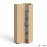 Szekrény, 5 rendező magas, kétajtós, polcokkal, MAYAH 'Freedom SV-01', kőris