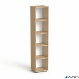 Szekrény, 5 rendező magas, nyitott, polcos, keskeny MAYAH 'Freedom SV-03', kőris