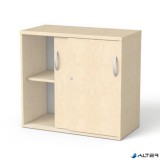 Szekrény, asztalmagas, tolóajtós, polcos, MAYAH 'Freedom SV-16', juhar