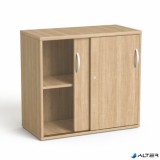 Szekrény, asztalmagas, tolóajtós, polcos, MAYAH 'Freedom SV-16', kőris