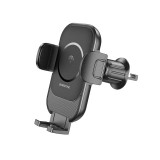 Szellőzőrácsra rögzíthető autós tartó wireless töltéssel Borofone BH204 fekete