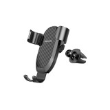 Szellőzőrácsra rögzíthető autós telefontartó Borofone BH48 Warrior Gravity fekete