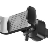 Szellőzőrácsra rögzíthető autós telefontartó Borofone BH61 Bora fekete-szürke