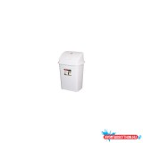 Szemetes kuka billenő fedéllel műanyag 4 literes fehér UP113