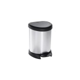 Szemetes kuka Curver® DECO BIN 05L, ezüst/fekete