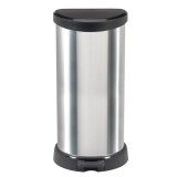Szemetes kuka Curver® DECO BIN 40L, ezüst/fekete