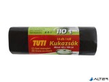 Szemeteszsák, 110 l, 10 db, 60x100 cm, 17 µ, TUTI, fekete