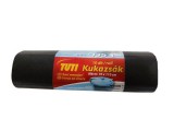 Szemeteszsák, 135 l, 10 db, 70x110 cm, 17 &mikro;, TUTI, fekete (KHT196)