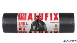 Szemeteszsák, 240 l, 10 db, 100x125 cm, 40 µ, ALUFIX, fekete