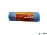 Szemeteszsák, 30 l, 20 db, 50x60 cm, 9 µ, TUTI, kék