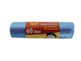 Szemeteszsák, 60 l, 20 db, 55x65 cm, 9 &mikro;, TUTI, kék (KHT194)