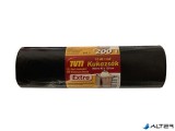 Szemeteszsák, extra erős, 200 l, 10 db, 95x120 cm, 32 µ, TUTI "Extra", fekete