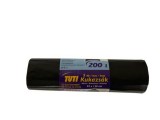 Szemeteszsák, extra erős, 200 l, 5 db, 95x120 cm, 38 &mikro;, TUTI Mega, fekete (KHT992)