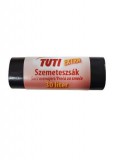 Szemeteszsák, extra erős, 30 l, 20 db, 50x60 cm, 15 &mikro;, TUTI Extra, fekete (KHT969)