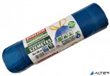Szemeteszsák, újrahasznosított húzófüles, 110 l, 10 db, 60x100 cm, 28 µ, MAZZINI, kék