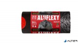 Szemeteszsák, zárószalagos, 35 l, 15 db, 53x60 cm, 28 µ, ALUFIX 'Aluflexy', fekete
