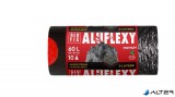 Szemeteszsák, zárószalagos, 60 l, 10 db, 64x69 cm, 33 µ, ALUFIX "Aluflexy", fekete