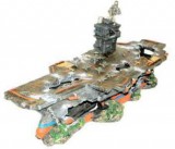 Szer-Ber Anyahajó-roncs akvárium dekoráció (XXL | 900 x 320 x 450 mm)